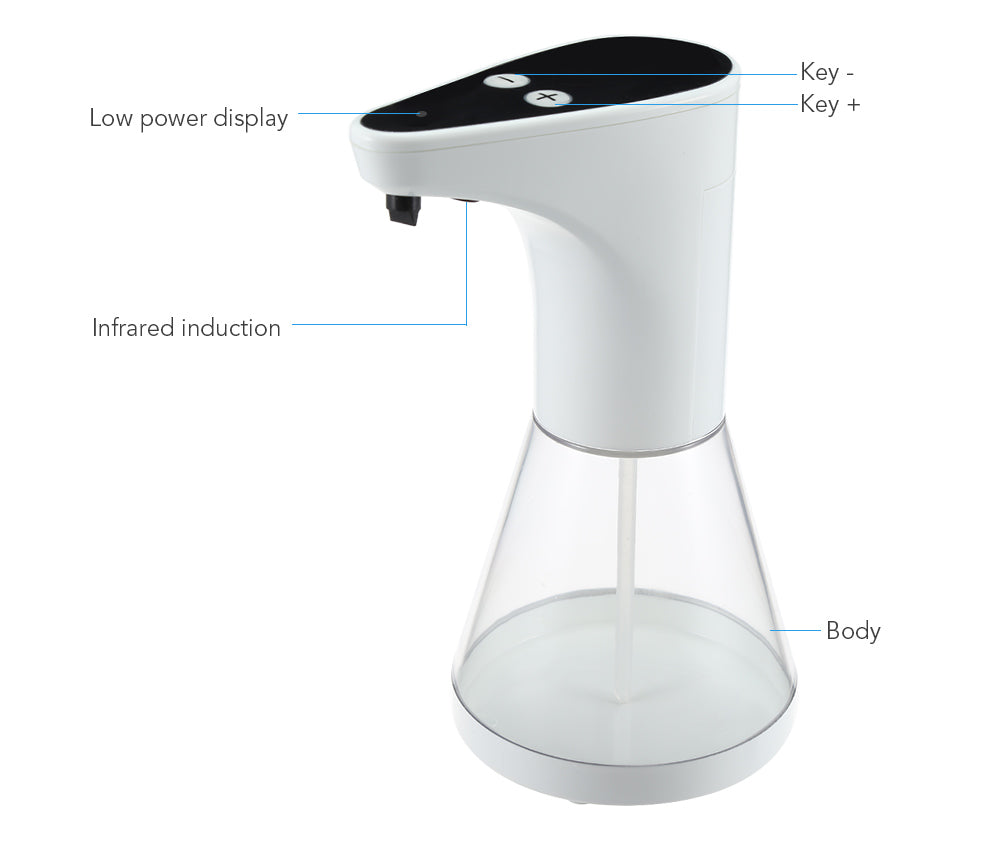 Touchless automatic soap dispenser with infrared sensor and modern design