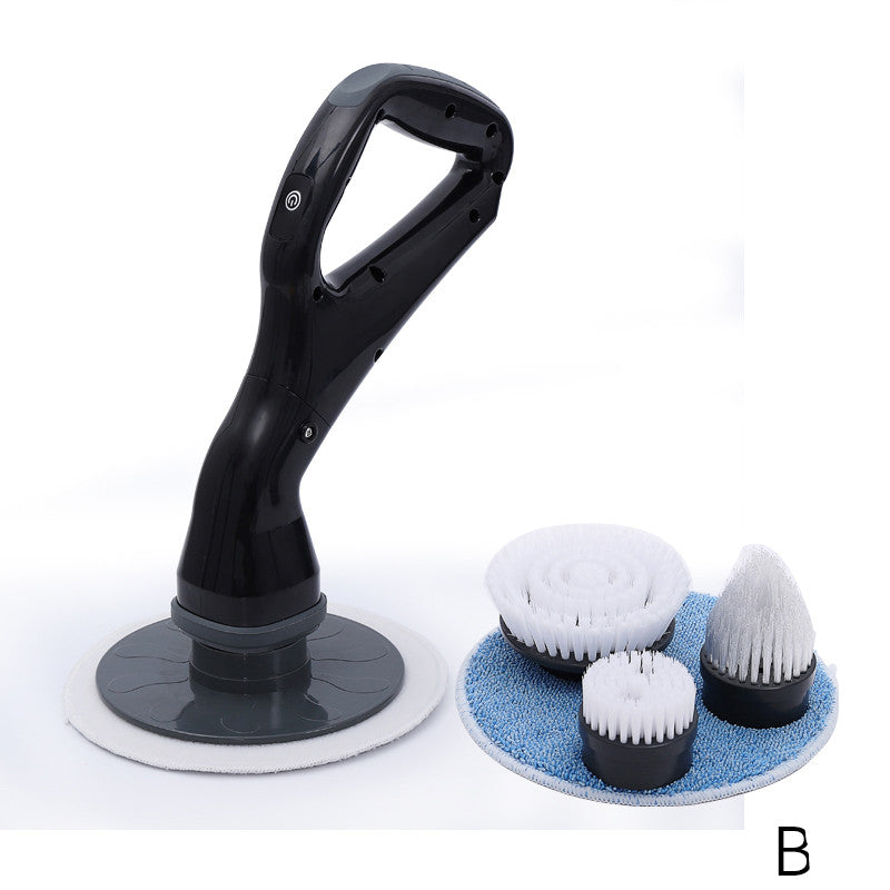 Cordless electric cleaning brush for bathroom and kitchen surfaces