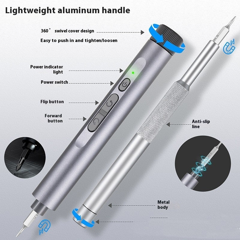 Rechargeable Pen-Style Electric Screwdriver for Small Home Repairs